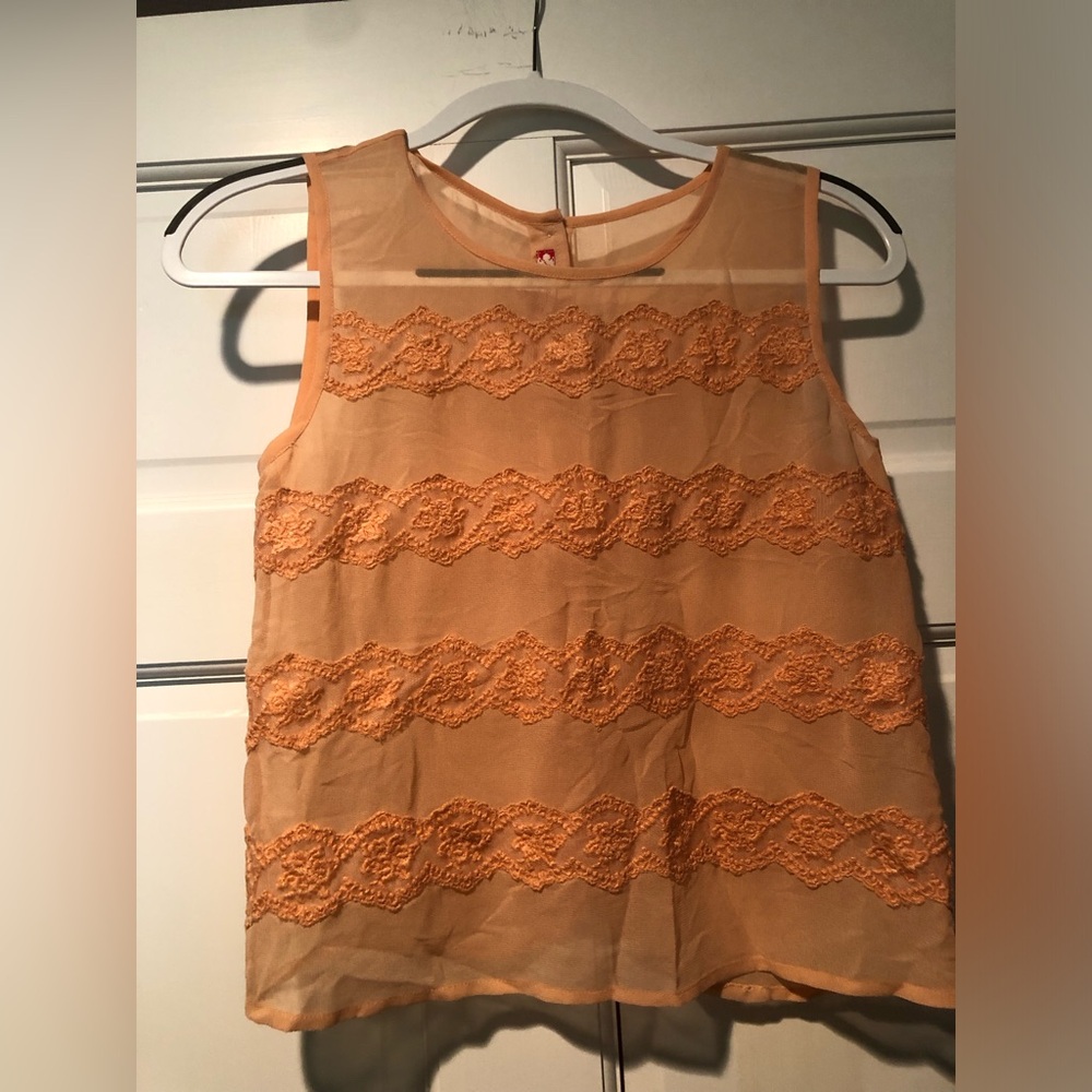 Sheer Girls Tank Top Blouse